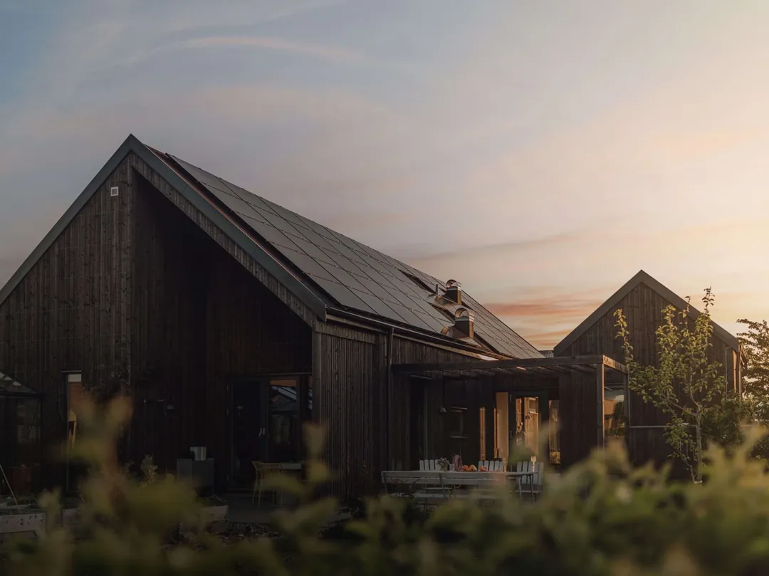 Hus med solceller