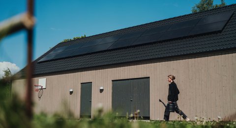 Hus med solceller