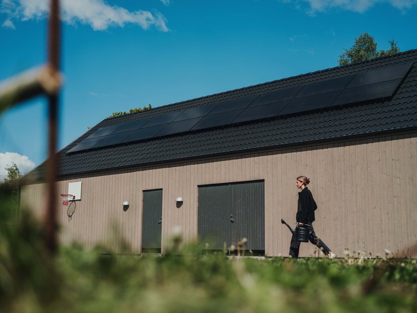 Hus med solceller