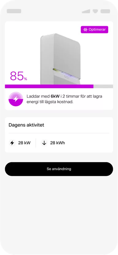 Battery app screen